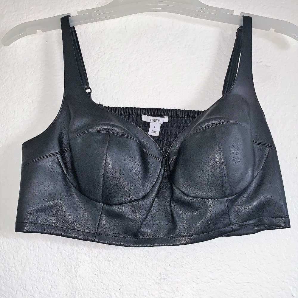 Bar III Vegan Leather Bustier